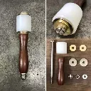 岡製作所OKA Factory 圓槌・黑啡色 (可調較重量) (白啡).webp