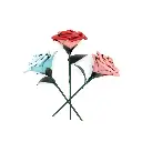 皮革玫瑰花 - BSP049 (手縫材料包, 原色 Natural).webp