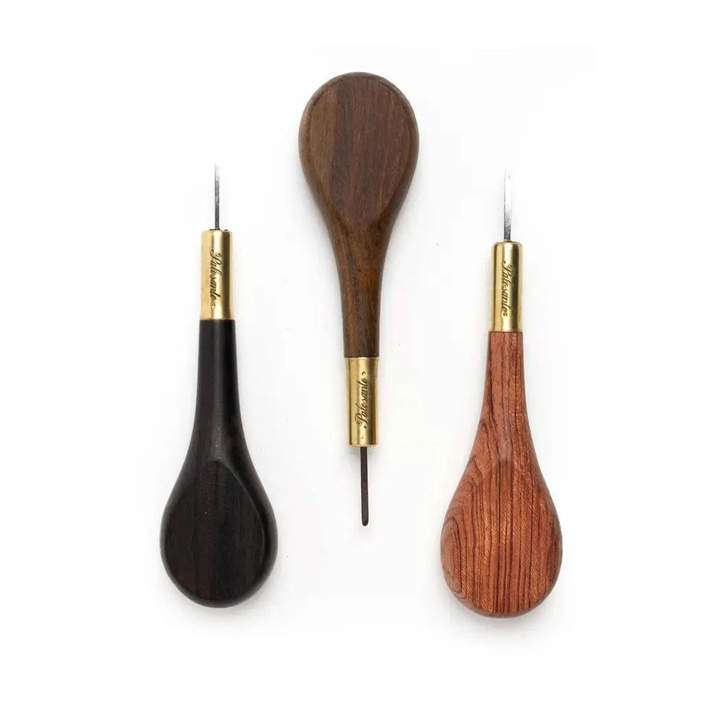 Palosanto Factory Flat Awl - bubinga handle