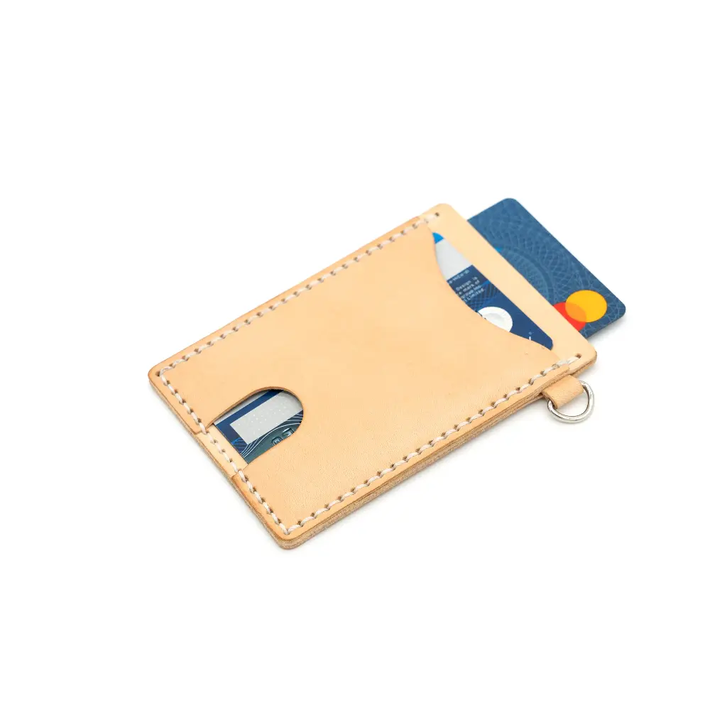 掛頸皮繩直式側扣證件套 - BSP221