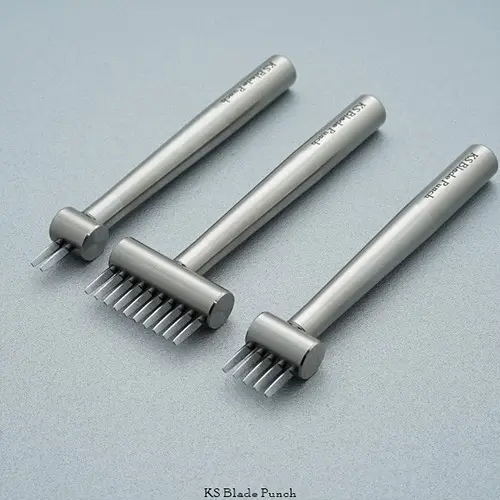 KS Blade Punch Pricking Irons Set (Silver) E1